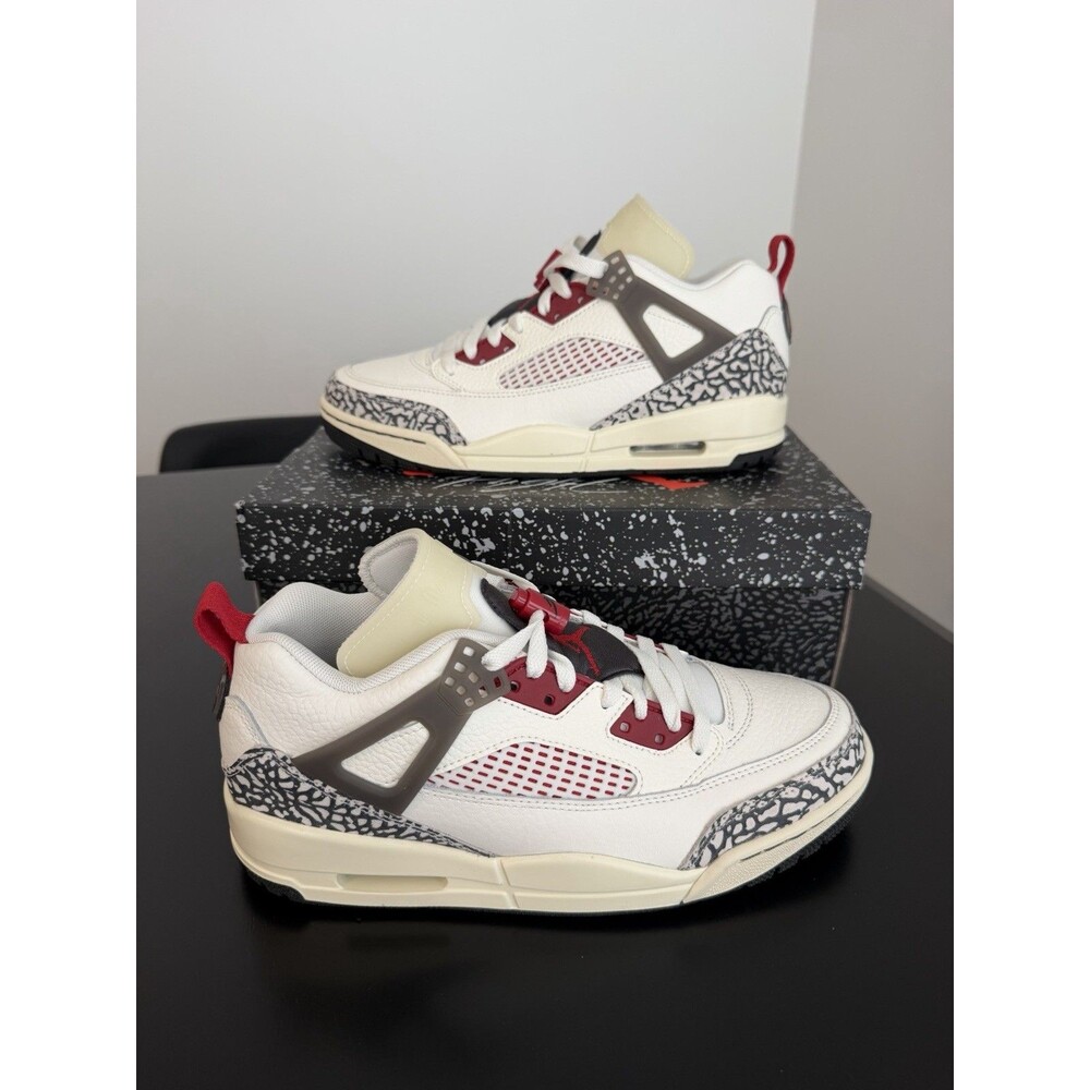 Nike Air Jordan Spizike Low Men's Size 8m Sail Anthracite Red FQ1759-116 NIB